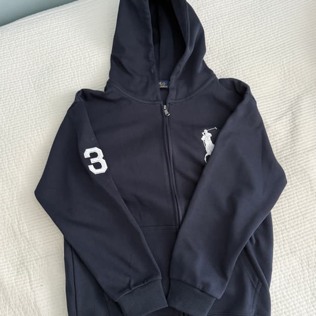 빅포니 후드집업 네이비 