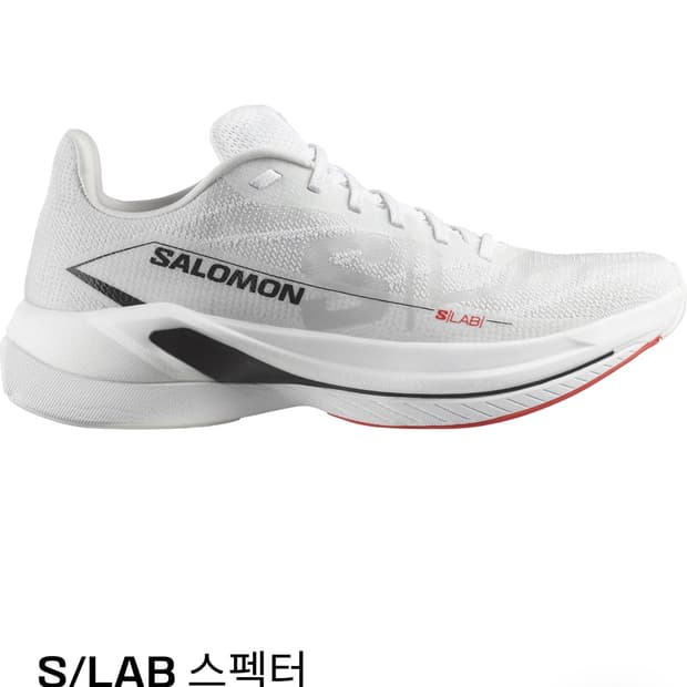 살로몬 S/랩 스펙터 화이트 파이어리 레드 블랙 