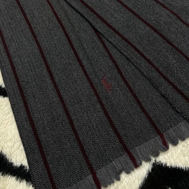 폴로랄프로렌 울 혼방 머플러/짙은그레이