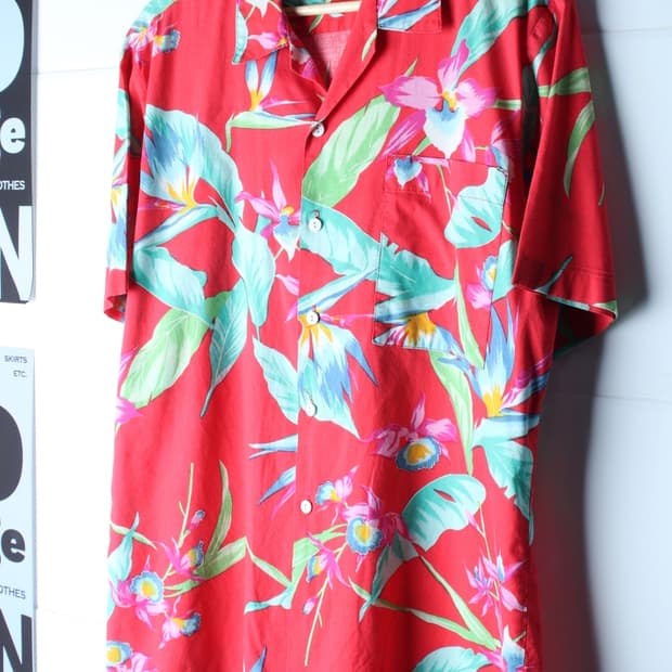 (L-XL) 하와이 블루스 반팔 카라 티셔츠 USA 셔츠-H36581