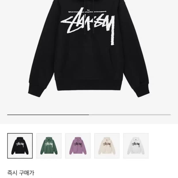 스투시 빅 스탁 후드 블랙