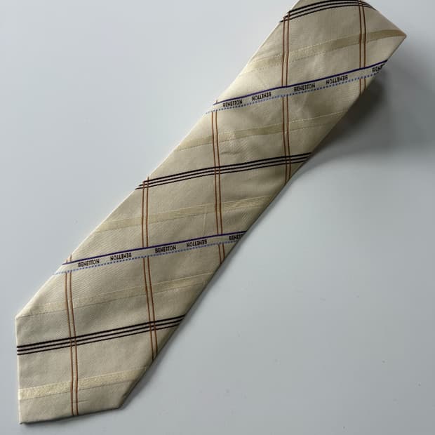 베네통 (Benetton) 실크 넥타이 9cm