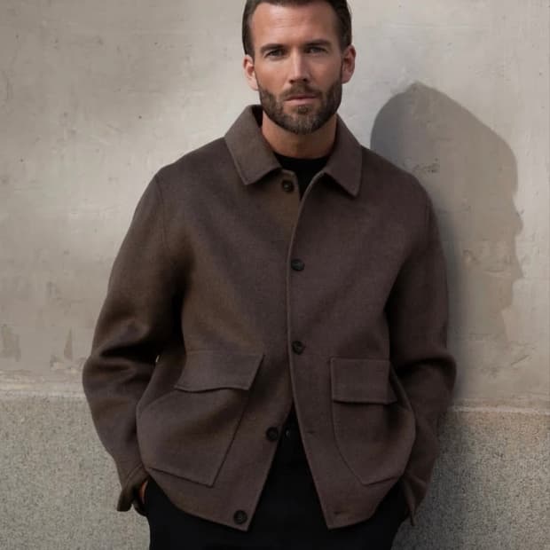 COS 더블페이스 울 자켓 브라운 L사이즈