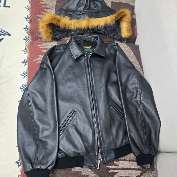 24SS 슈프림 쇼트 레더 봄버 자켓 블랙 M사이즈