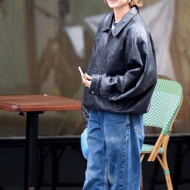 런던포그 레더 자켓