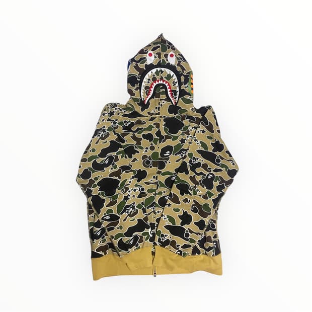 2XL) 베이프 스타카모 샤크 후드집업 