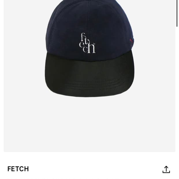 Fecth 페치 폴라텍 로고 캡 네이비
