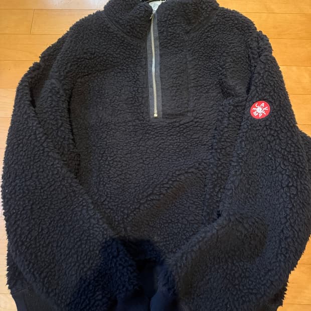 Cavempt 헤비울 보아 하프 집업 XL