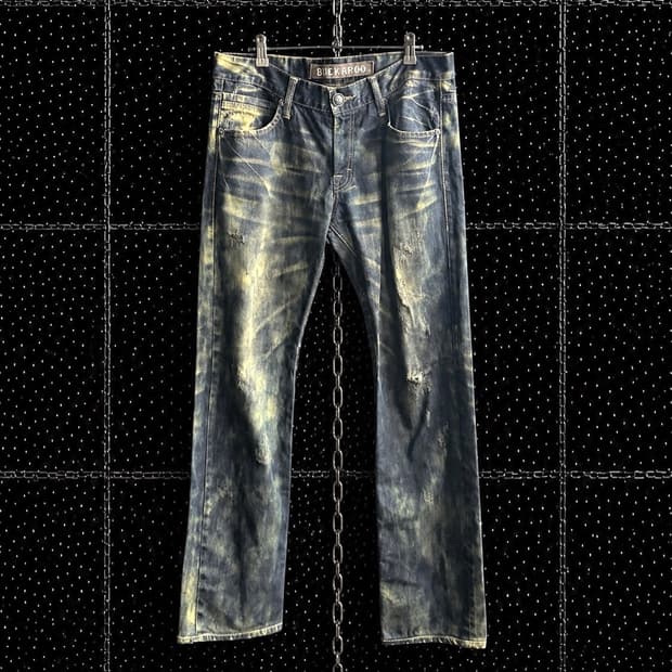 버커루 애시드 워싱 데님팬츠