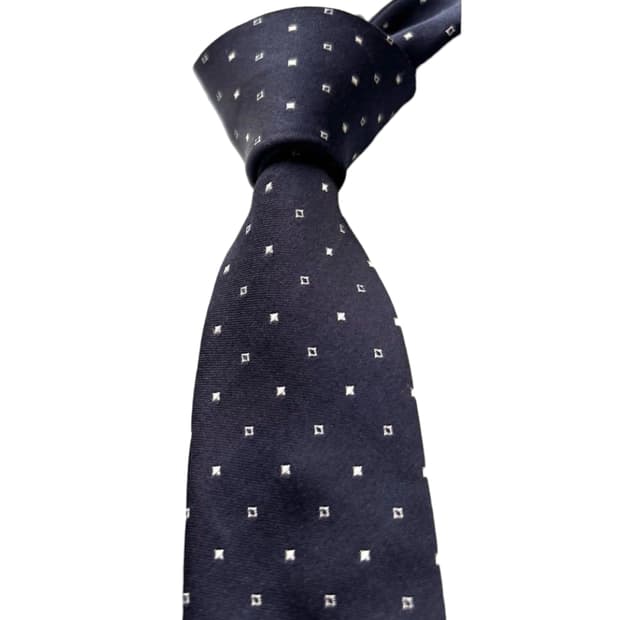 디올옴므 실크 슬림 넥타이 네이비