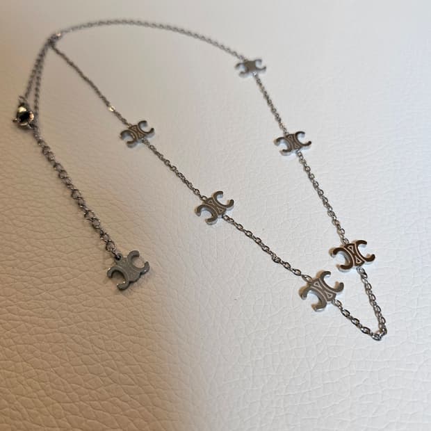 셀린느 업사이클링 은장 목걸이