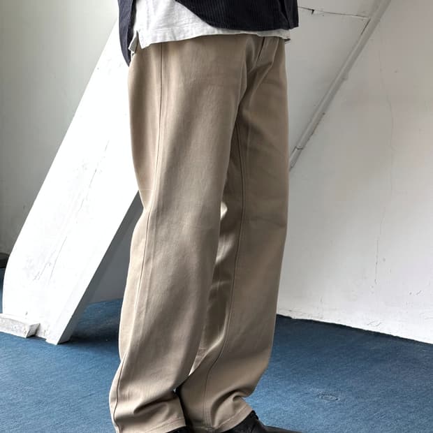 Cotton 5pkt wide straight pants