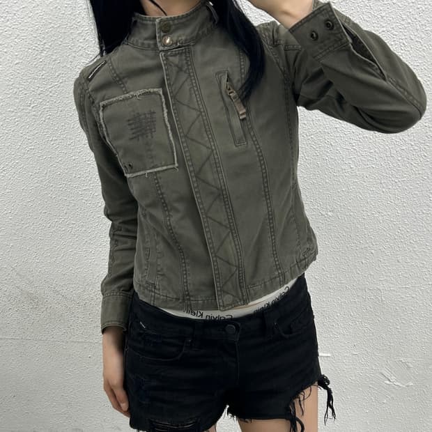 빈티지 y2k 그런지 벨트자켓