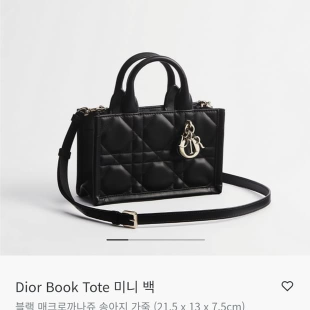 [새상품] 디올 북 토트 백 레더 미니
