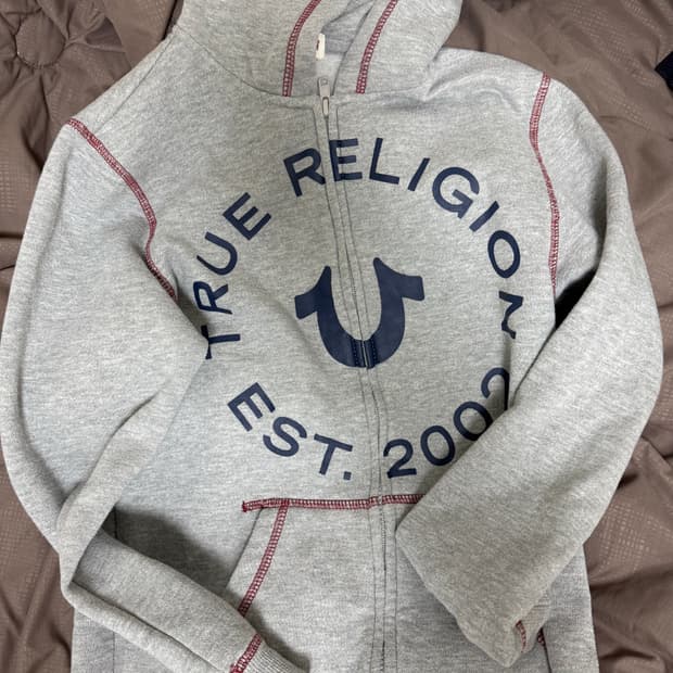 트루릴리젼 y2k 슬림핏 후드집업