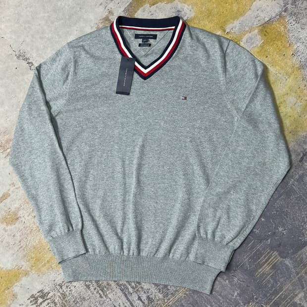 타미힐피거 회색 니트 L