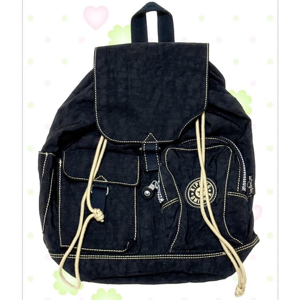 kipling 블랙 복조리 백팩