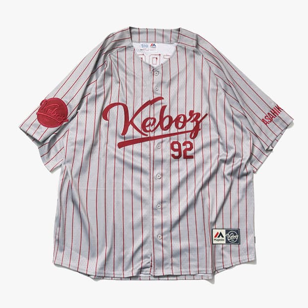 KEBOZ X MAJESTIC - MESH BASEBALL SHIRT