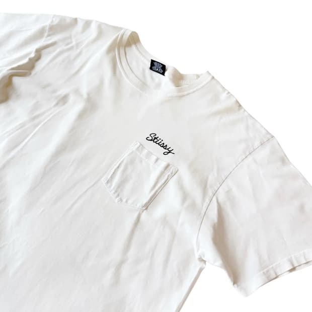 스투시 포켓 스펠링 자수 티셔츠 L-XL