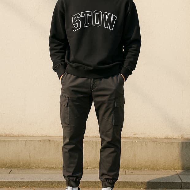 뉴발란스 카고 조거팬츠 차콜_L