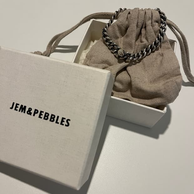 Jem&pebbles 젬앤페블스 진주체인 실버 브라이슬릿 팔찌