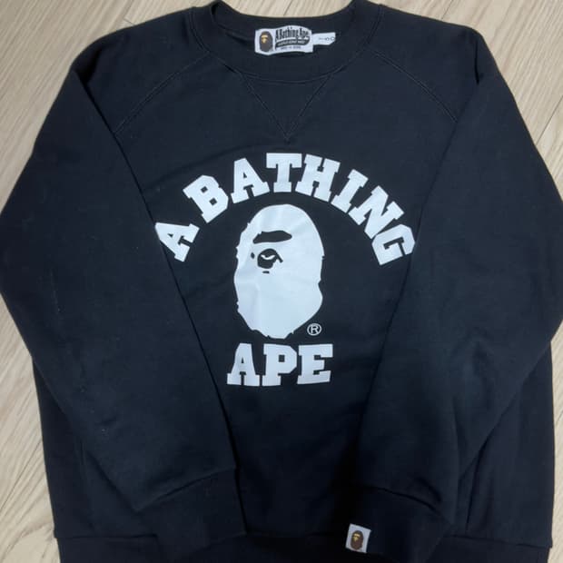 정품/베이프 키즈 150 컬리지 맨투맨 급처