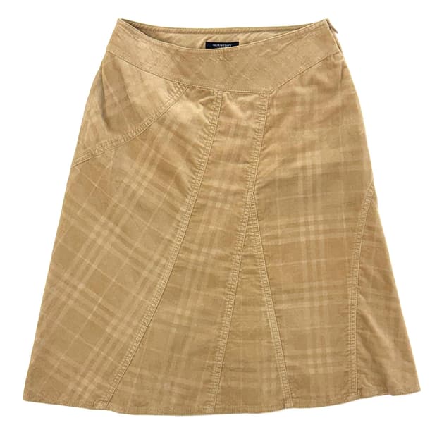 Burberry Corduroy Panel Skirt/ 36