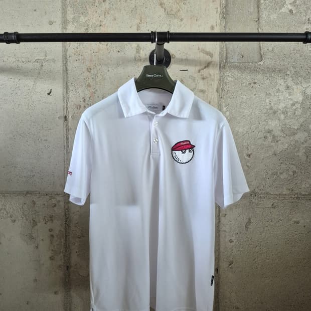 말본골프  화이트 반팔 카라티셔츠