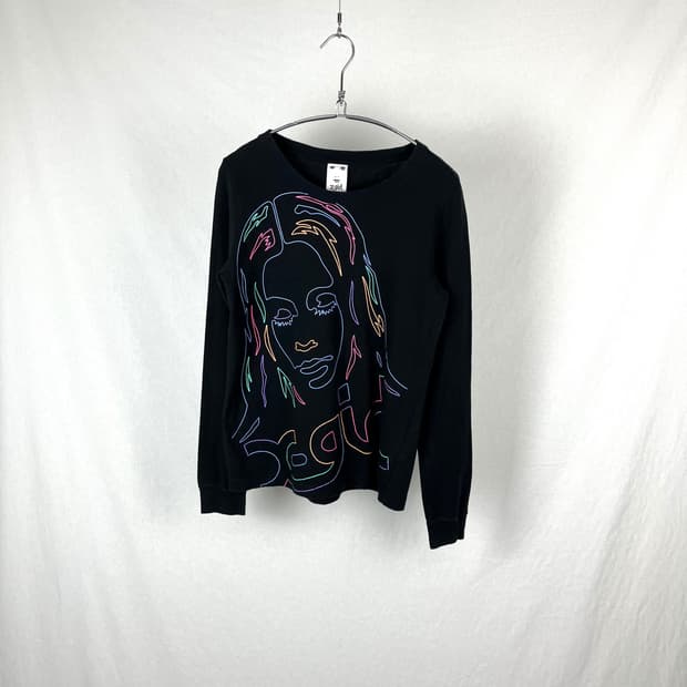 X-girl 그래픽 롱슬리브 