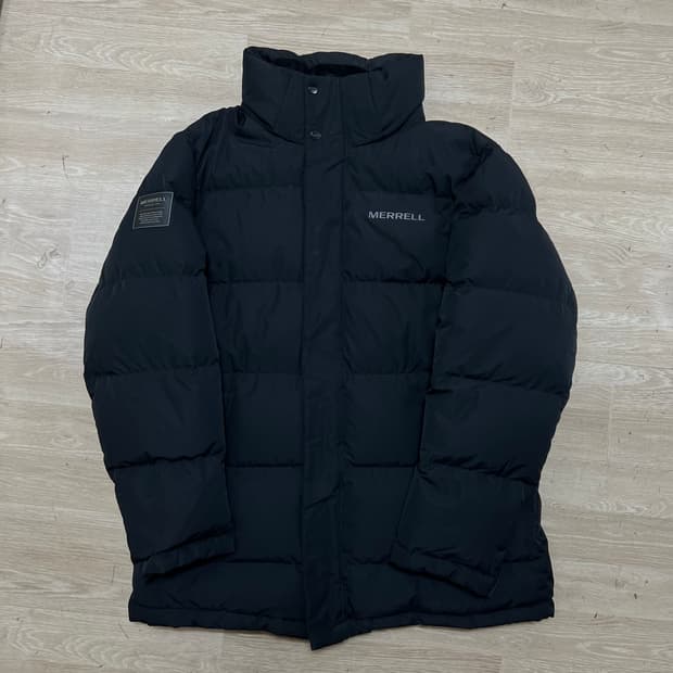 머렐 덕다운 스탠드넥 미디엄 롱패딩 점퍼 [블랙] L/100