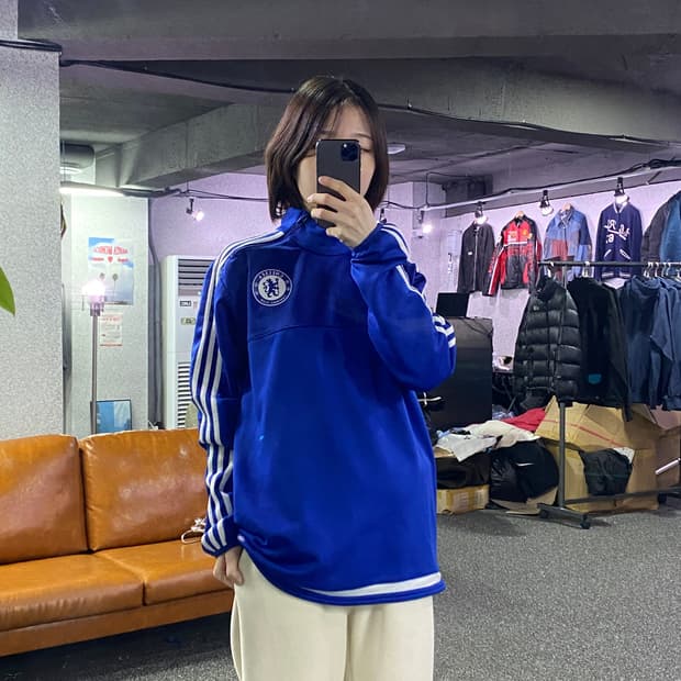 아디다스 이큅먼트 빅로고 첼시 트랙탑 축구져지 B3354