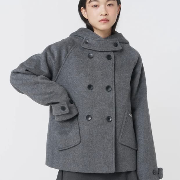 미세키서울 후디 더블 코트 Hoodie double button coat
