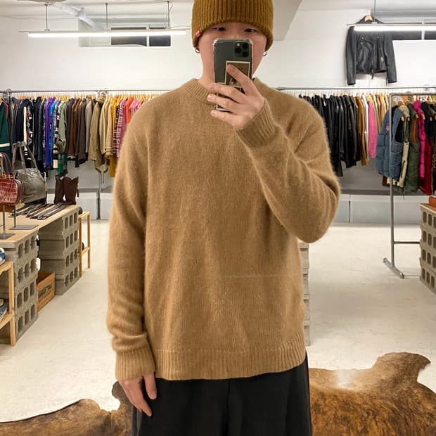 FREAK'S STORE raccoon fur knit 라쿤퍼 혼방 니트