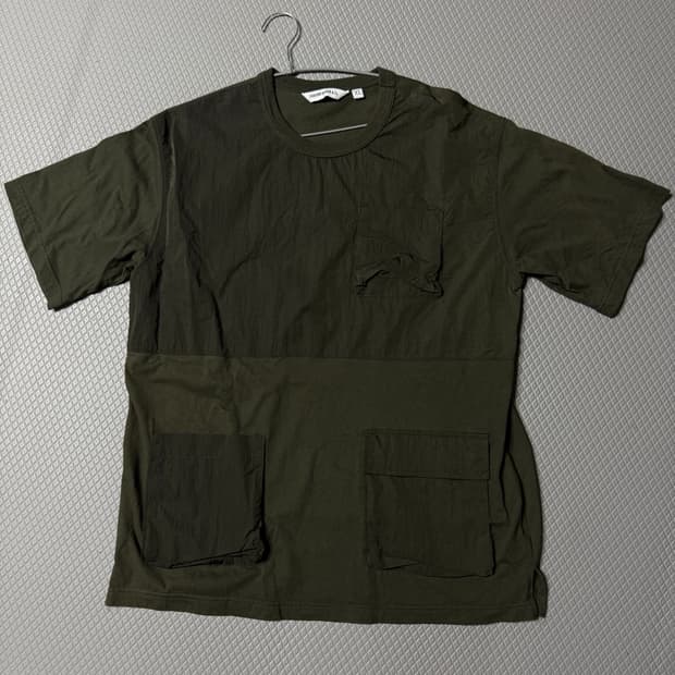 (남친주의)유니폼브릿지 포켓 반팔티 XL 카키