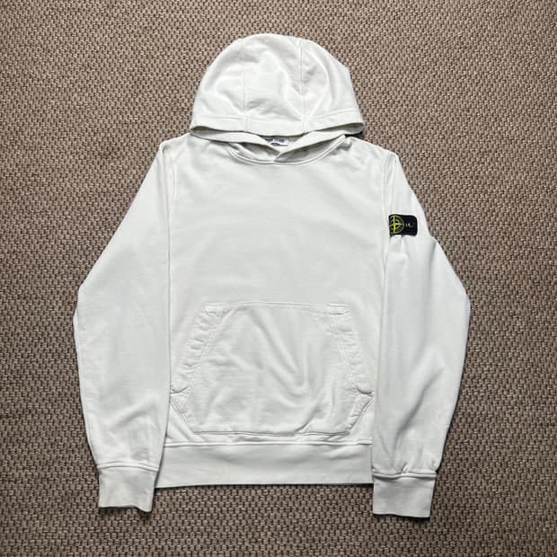 스톤아일랜드 주니어 후드티 화이트