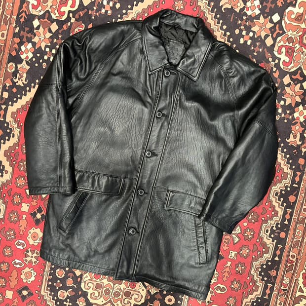 ( XL-2XL ) 가죽카코트 가죽코트 레더코트 가죽롱코트 가죽자켓