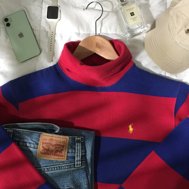 (WOMAN) 폴로랄프로렌 목폴라 스웻 M