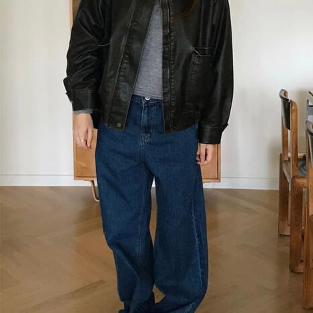 블렘토 와이드 데님 팬츠