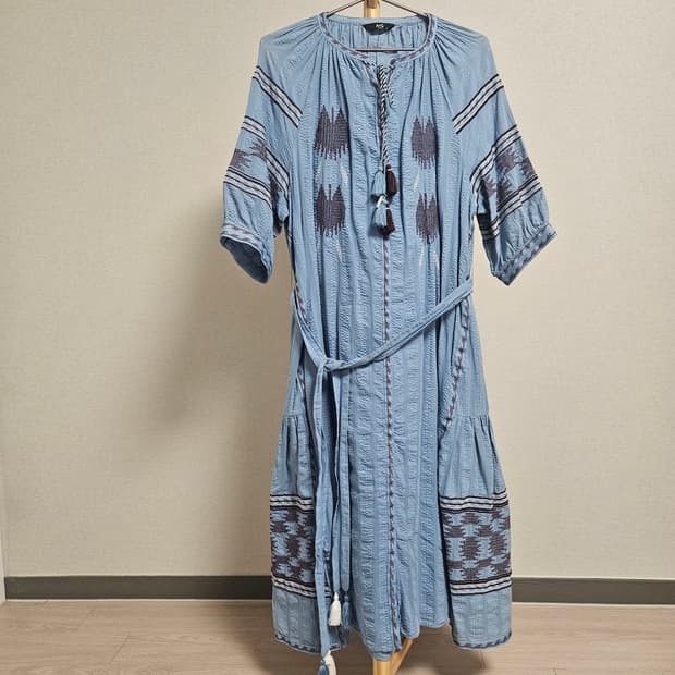 A+G 에스닉 자수 롱 원피스