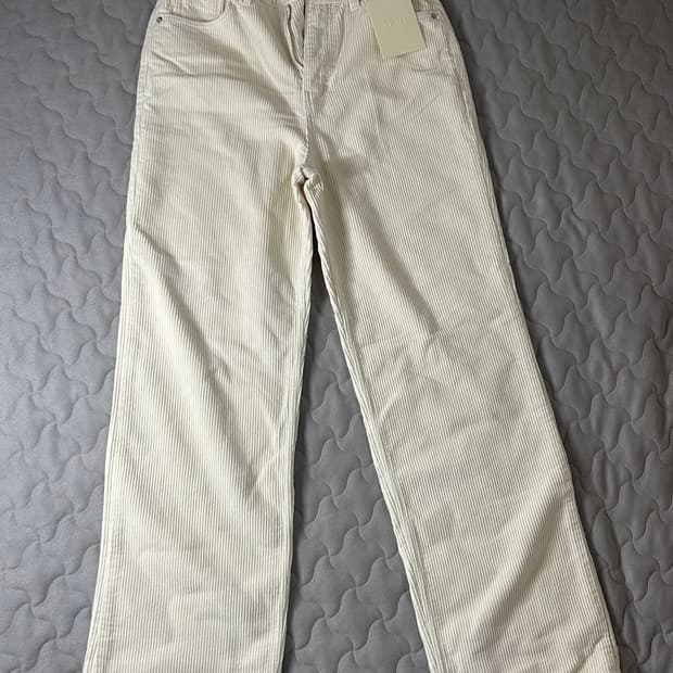 아이보리 골덴 바지