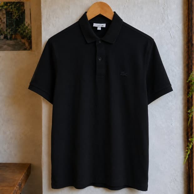 95 LACOSTE 라코스테 반팔 카라티 파리폴로 블랙