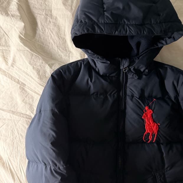 폴로 빅포니 패딩 네이비