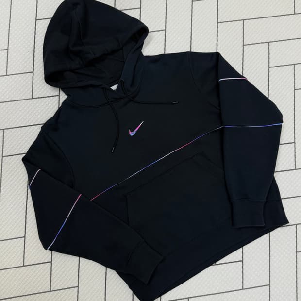 여성 M / 나이키 세미크롭 후드티 블랙