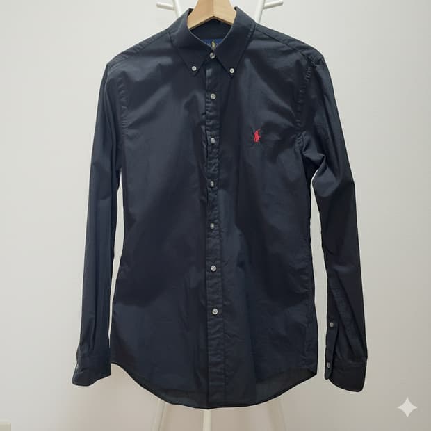 폴로 랄프로렌 슬림핏 포플린 셔츠 블랙 S(95)