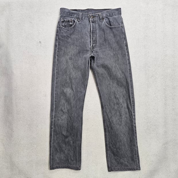 90s 리바이스 501 흑청 데님 30 32 Made in USa