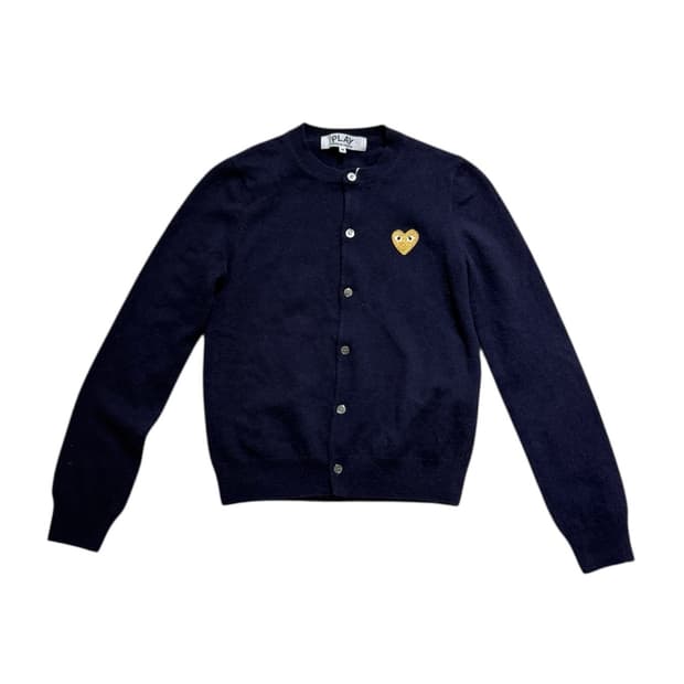 꼼데가르송 골드 하트와펜 가디건