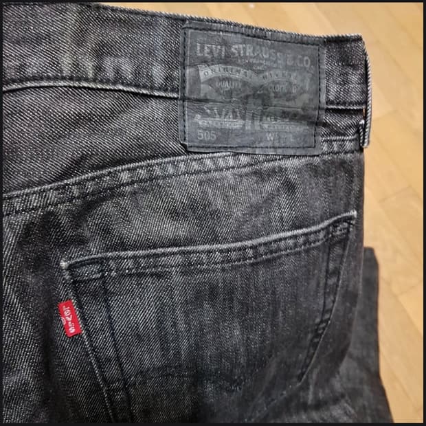 32 33 / 리바이스 505 / 흑청워싱 데님/토마321/