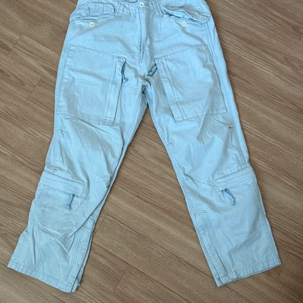 예스아이씨Bleached Aviator Pants Light Blue S