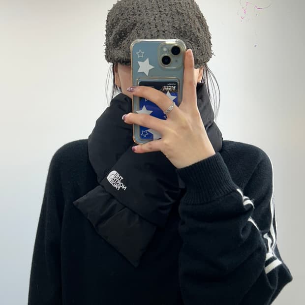 The north face 노스페이스 패딩 목도리