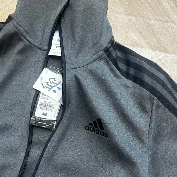 아디다스 삼선 져지 차콜&블랙